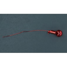16MM Red Glass Ball With Wire (lot of 24 bunches) SALE ITEM